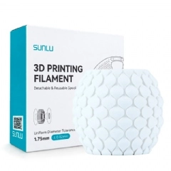 Filamento Sunlu PLA Matte Branco Fosco - White - 1.75mm 1kg 