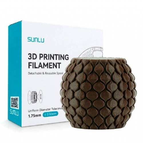 Filamento Sunlu PETG Marrom Cafe   Coffee Brown   1.75mm 1kg 