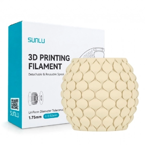 Filamento Sunlu PETG Branco Osso   Bone White   1.75mm 1kg 