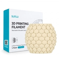 Filamento Sunlu PLA Matte Branco Osso Fosco - Bone White - 1.75mm 1kg 