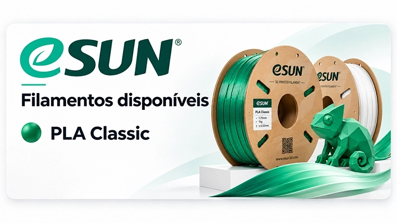 Filamentos eSUN para impressão 3D