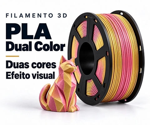 Filamento PLA Dual Color para impressão 3D