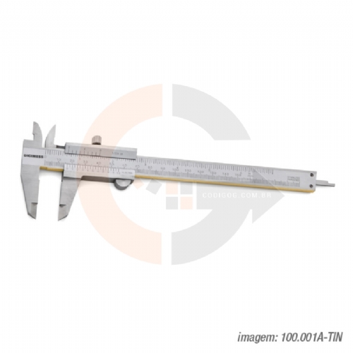 Paquímetro Analógico 150mm Guias em Titânio Digimess 100.001A TIN Paquímetro Analógico 150mm Guias em Titânio Digimess 100.001A TIN