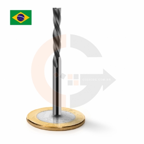 Fresa Down Cut 2 cortes 4.0mm x 22mm Metal Duro, topo reto, corte invertido - BR Fresa Down Cut 2 cortes 4.0mm x 22mm Metal Duro, topo reto, corte invertido - BR
