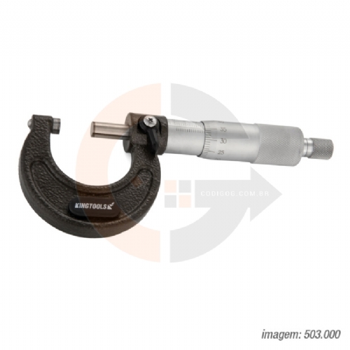 Micrômetro Externo 0 a 25mm Analógico King Tools 503.000 Micrômetro Externo 0 a 25mm Analógico King Tools 503.000