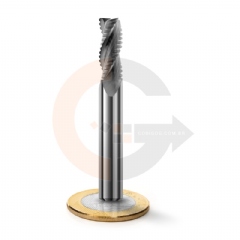 Fresa 3 cortes 8.0mm para Desbaste de Alumínio, Metal Duro HRC60