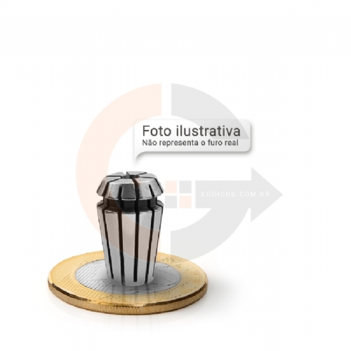Pinça ER11 com furo de 6.0mm, para spindle e eixos porta pinça Pinça ER11 com furo de 6.0mm, para spindle e eixos porta pinça