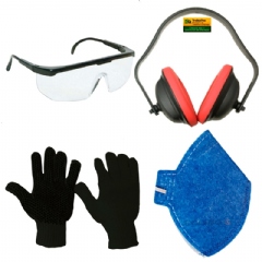Kit 1 de EPIs - Abafador de ruidos, Óculos, Luvas e Máscaras Respiratória Kit 1 de EPIs - Abafador de ruidos, Óculos, Luvas e Máscaras Respiratória
