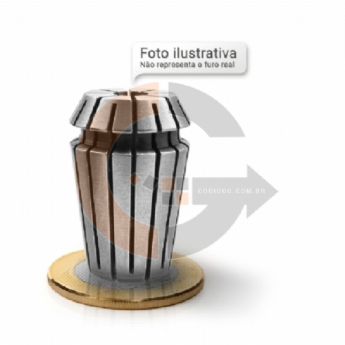 Pinça ER20 com furo de 12mm, para spindle e eixos porta pinça Pinça ER20 com furo de 12mm, para spindle e eixos porta pinça