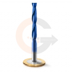 Fresa 2 Cortes Espiral 6.0mm x 42mm Metal Duro com Nano Blue