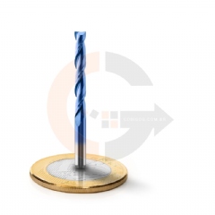 Fresa 2 Cortes Espiral 3.175mm x 22mm Metal Duro com Nano Blue