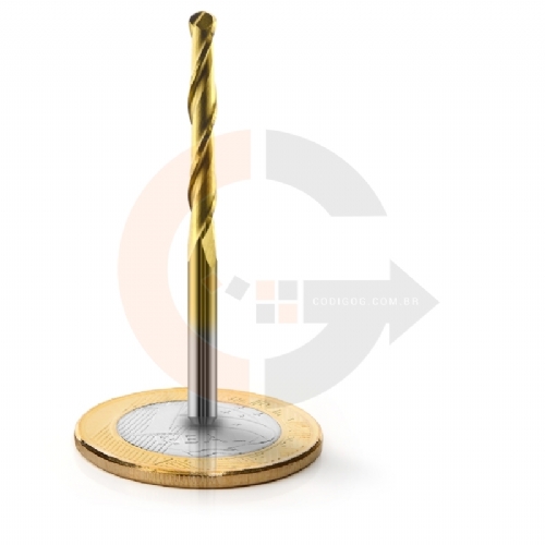 Fresa Esférica Ball Nose 3.175mm x 22mm Metal Duro com Titânio Fresa Esférica Ball Nose 3.175mm x 22mm Metal Duro com Titânio