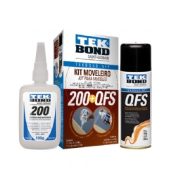 Kit Moveleiro 200 com Adesivo Instantâneo e Acelerador de Secagem QFS - Tekbond