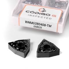 Inserto WNMG080408 TM AL2O3 Pastilha de Metal Duro para Aço, Grade 8225 - 10 peças