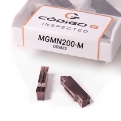 Inserto MGMN200 M TiAlSin Pastilha de Metal Duro para Aço Inox, Grade 5525 - 10 peças