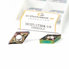 Inserto DCGT11T304 LH Pastilha de Metal Duro com Cobertura DLC para Alumínio - 10 peças