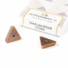 Inserto TPKR1603 PDSR Pastilha de Metal Duro para Aço Inoxidável - Grade 3465 - 10 peças