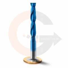 Fresa 2 Cortes Espiral 8.0mm x 52mm Metal Duro com Nano Blue
