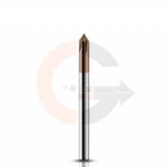 Fresa de Metal Duro para Chanfro em Aço 4.0mm x 60º cobertura CrAITiN HRC55