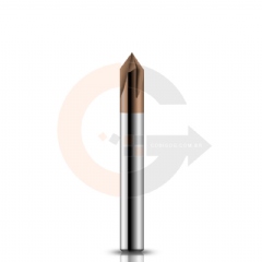 Fresa de Metal Duro para Chanfro em Aço 6.0mm x 60º cobertura CrAITiN HRC55
