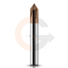 Fresa de Metal Duro para Chanfro em Aço 8.0mm x 60º cobertura CrAITiN HRC55