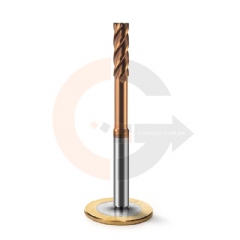 Fresa de Haste Aliviada Toroidal 4 cortes 6mm R0.2 Metal Duro HRC55