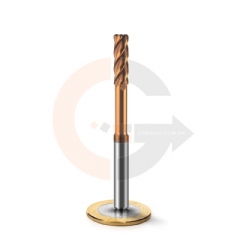 Fresa de Haste Aliviada Toroidal  4 cortes 6mm R0.5 Metal Duro HRC55