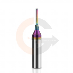 Fresa TCT 2 cortes retos 3mmx20mm Haste 1/2 - Cobertura DLC