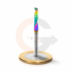 Fresa para Acrílico e Outros Plásticos  1 Corte 3.175mm x 12mm Metal Duro com DLC