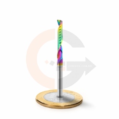 Fresa para Acrílico e Outros Plásticos  1 Corte 3.175mm x 22mm Metal Duro com DLC