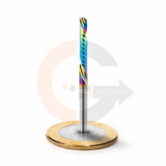 Fresa Down Cut 1 corte 3.175mm x 22mm corte invertido, Metal Duro com DLC
