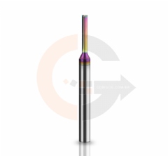 Fresa TCT 2 cortes retos 3mmx20mm Haste 1/4 - Cobertura DLC