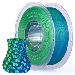 Filamento PLA Silk Dual Color Blue Green - Azul e Verde - Elegoo - 1.75mm 1kg 