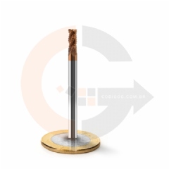 Fresa 4 cortes 4.0mm x 10mm HRC60 para desbaste de Aço