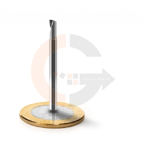 Fresa Para Alumínio 1 Corte HRC55 3.175mm x 7mm Metal Duro Fresa Para Alumínio 1 Corte HRC55 3.175mm x 7mm Metal Duro
