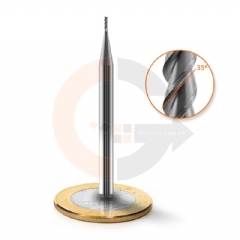 Fresa Para Alumínio 3 Cortes HRC45  1.0mm x 3.0mm Corte a 35º Metal Duro