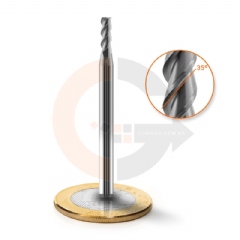 Fresa Para Alumínio 3 Cortes HRC45 3.0mm x 9.0mm Corte a 35º Metal Duro