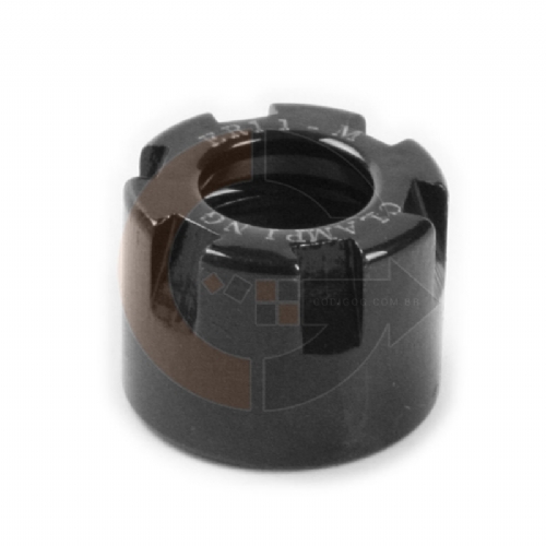 Porca ER11 tipo castelo para spindle e porta pinça ER11 tipo M 12.2mm Porca ER11 tipo castelo para spindle e porta pinça ER11 tipo M 12.2mm