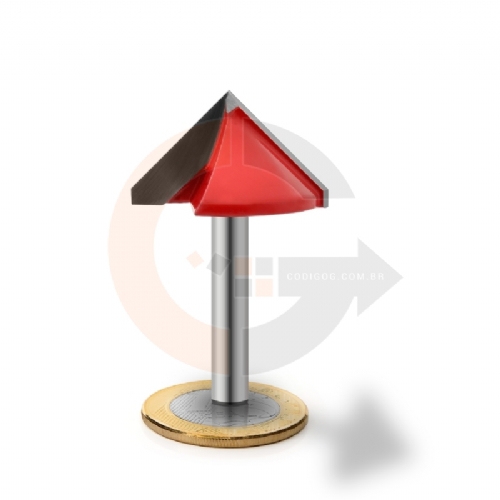 Fresa para entalhe 3D Vbit para madeira e MDF 32mm x 90º Metal Duro Fresa para entalhe 3D Vbit para madeira e MDF 32mm x 90º Metal Duro