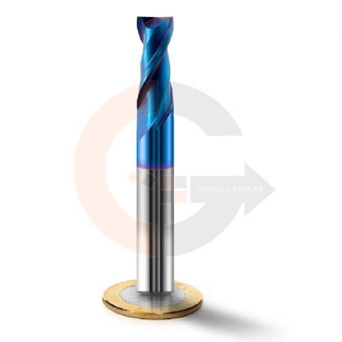 Fresa Para Aço Temperado 2 Cortes Metal Duro HRC65 10mm x 25mm Fresa Para Aço Temperado 2 Cortes Metal Duro HRC65 10mm x 25mm