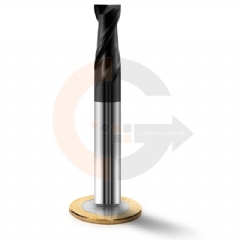 Fresa Topo Metal Duro 2 Cortes HRC45 10mm x 25mm cobertura AlTin