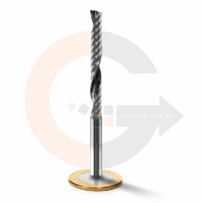 Fresa Para Acrílico e Outros Plásticos 1 Corte 6mm x 52mm Metal Duro Fresa Para Acrílico e Outros Plásticos 1 Corte 6mm x 52mm Metal Duro