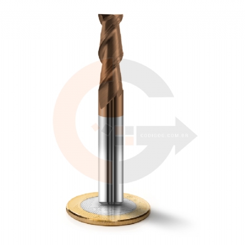 Fresa de Metal Duro Para Ferro e Aço 2 Cortes HRC55 8mm x 20mm Fresa de Metal Duro Para Ferro e Aço 2 Cortes HRC55 8mm x 20mm