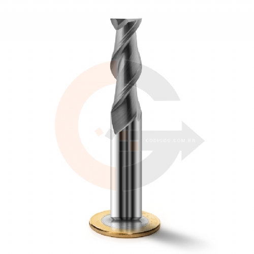 Fresa Para Alumínio 2 Cortes HRC55 12mm x 35mm Metal Duro Fresa Para Alumínio 2 Cortes HRC55 12mm x 35mm Metal Duro