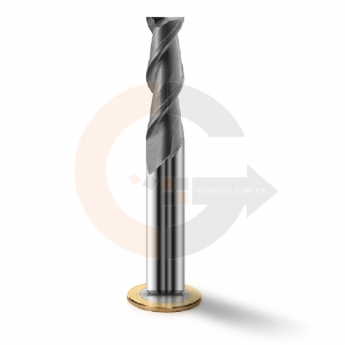 Fresa Para Alumínio 2 Cortes HRC55 14mm x 45mm Metal Duro Fresa Para Alumínio 2 Cortes HRC55 14mm x 45mm Metal Duro