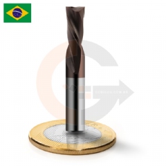 Fresa down cut 2 cortes 6mm para chapas de aço inox e galvanizados Fresa down cut 2 cortes 6mm para chapas de aço inox e galvanizados