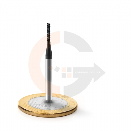 Fresa Raiada 1.5mm x 8.5mm Metal Duro com cobertura de AlTin Fresa Raiada 1.5mm x 8.5mm Metal Duro com cobertura de AlTin