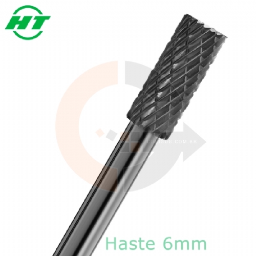Lima Rotativa Cilíndrica Corte no Topo 8 x 19mm Metal Duro, Quebra Cavaco Lima Rotativa Cilíndrica Corte no Topo 8 x 19mm Metal Duro, Quebra Cavaco