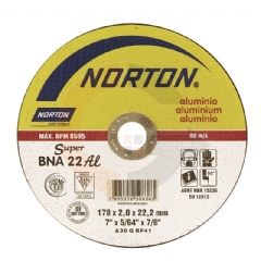 Disco de corte Super Alumínio 7 pol. x 2.0mm BNA 22 Norton