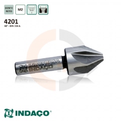 Escareador 12.5 x 60º, corte à direita, haste cilíndrica, DIN 334 A, Indaço